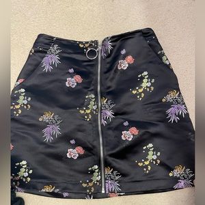 XS | Jacquard silk mini skirt with pockets
